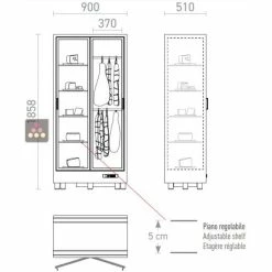 Remise ???? CALICE DESIGN Vitrine encastrable de présentation pour fromages et charcuteries - Usage pro ???? -CALICE Magasin 3638 39641 800 600