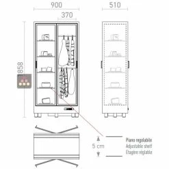 Bon marché 💯 CALICE DESIGN Combiné de 2 vitrines réfrigérées professionnelles pour vins, charcuteries et fromages - Installation centrale - Façades incurvées 🎁 11 Bon marché 💯 CALICE DESIGN Combiné de 2 vitrines réfrigérées professionnelles pour vins, charcuteries et fromages - Installation centrale - Façades incurvées 🎁 -CALICE Magasin 3640 39772 800 600