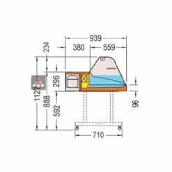 Meilleure vente 🤩 TECNOX Comptoir réfrigéré vitré à poser pour fromages, charcuteries, viandes ou produits frais - Vitrage bombé 🎁