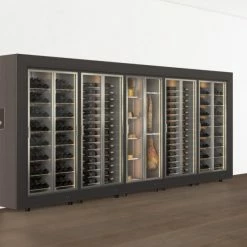 Grosses soldes ❤️ CALICE DESIGN Combiné de 4 caves à vin et d'une cave à charcuteries/fromages modulaires, en pose libre 👏