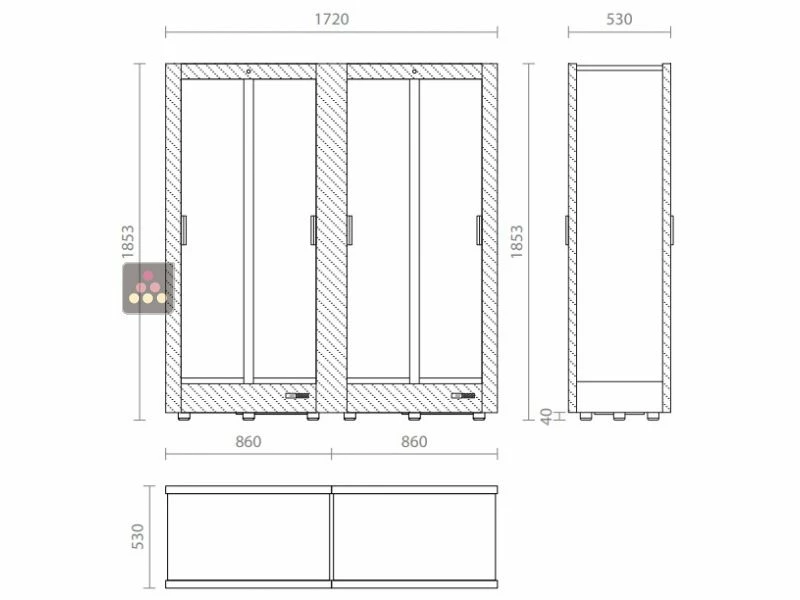 CALICE DESIGN Combiné de 2 vitrines réfrigérées professionnelles pour vins, charcuteries et fromages - 4 côtés vitrés - Habillage magnétique Offres ???? CALICE DESIGN Combiné de 2 vitrines réfrigérées professionnelles pour vins, charcuteries et fromages - 4 côtés vitrés - Habillage magnétique ???? -CALICE Magasin 5739 38473 800 600