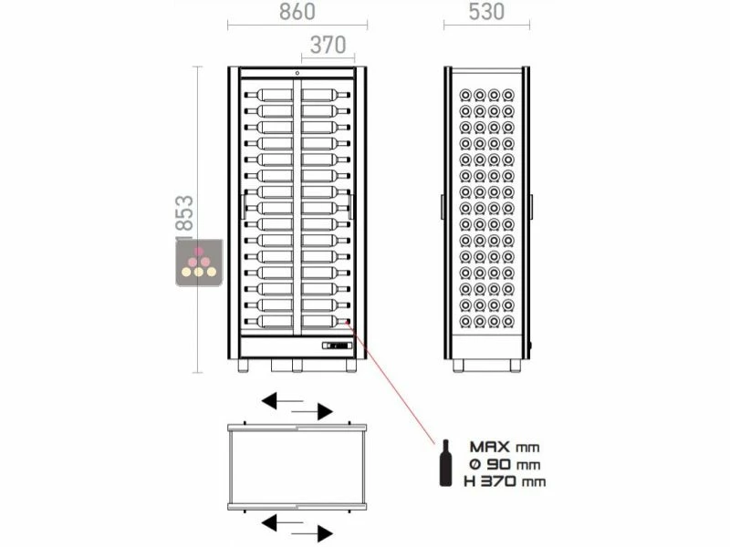 CALICE DESIGN Combiné de 2 vitrines réfrigérées professionnelles pour vins, charcuteries et fromages - 4 côtés vitrés - Habillage magnétique Offres ???? CALICE DESIGN Combiné de 2 vitrines réfrigérées professionnelles pour vins, charcuteries et fromages - 4 côtés vitrés - Habillage magnétique ???? -CALICE Magasin 5739 38474 800 600