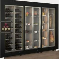 Top 10 🌟 CALICE DESIGN Combiné encastrable de 3 vitrines réfrigérées pour vins, charcuteries/fromages et snack/desserts - Usage pro - Cadre droit ✨