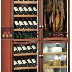 Budget 👍 CALICE Combiné d'une cave à vin 2 températures, d'une cave à fromages et d'une cave à charcuteries 😀