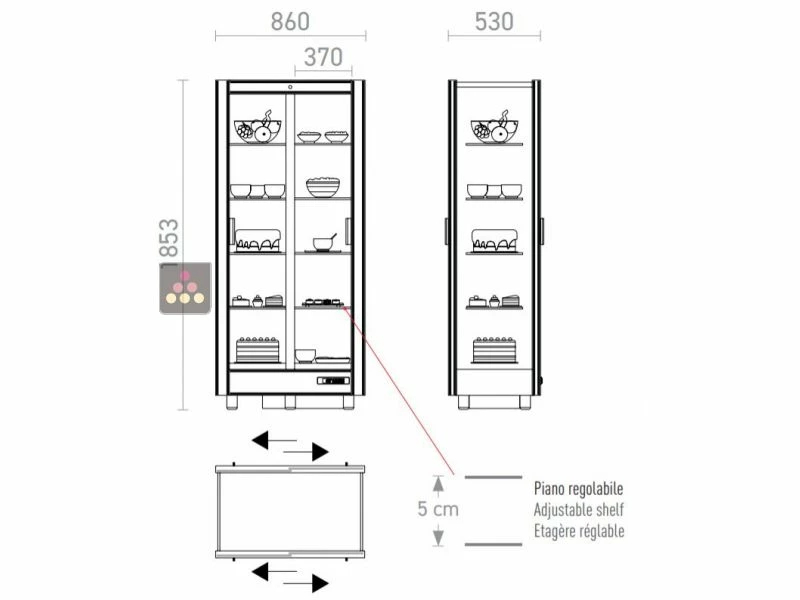 Top 10 ✔️ CALICE DESIGN Combiné de 2 vitrines réfrigérées professionnelles pour charcuteries/fromages et snack/desserts - 4 côtés vitrés - Habillage magnétique 👏 7 Top 10 ✔️ CALICE DESIGN Combiné de 2 vitrines réfrigérées professionnelles pour charcuteries/fromages et snack/desserts - 4 côtés vitrés - Habillage magnétique 👏 – Image 5