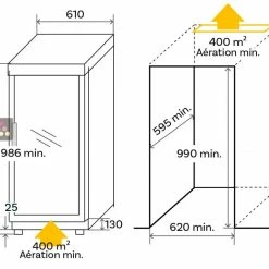 Coupon 👏 CALICE Cave à charcuteries de conservation enchassable - Façade inox 🛒
