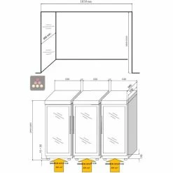 Tout neuf 😍 CALICE Combiné encastrable de 1 cave à vin 2 températures, d'une cave à charcuterie et d'une cave à fromages 💯
