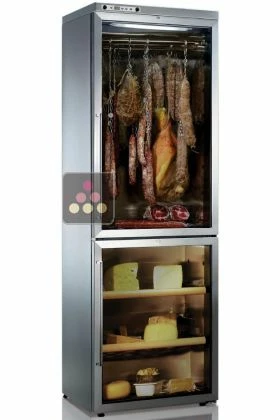 CALICE Combiné 2 températures : cave à fromage et cave à charcuterie - Habillage Inox Sortie ???? CALICE Combiné 2 températures : cave à fromage et cave à charcuterie - Habillage Inox ???? -CALICE Magasin 6899 280 420