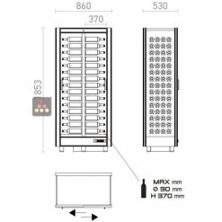 Budget ???? CALICE DESIGN Combiné de 3 vitrines réfrigérées professionnelles pour vins, charcuteries et fromages - 3 côtés vitrés - Habillage magnétique ⌛ -CALICE Magasin 6977 38054 800 600