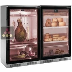 De gros 🔔 BRERA Combiné de 2 vitrines réfrigérées pour conservation des fromages et des charcuteries 🧨