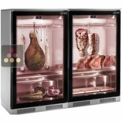 Remise 🔔 BRERA Combiné de 2 vitrines réfrigérées pour maturation de viande et conservation de charcuteries 😉