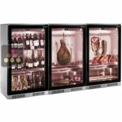 Offres ✔️ BRERA Combiné de 3 vitrines réfrigérées pour vins, charcuteries et viandes ⌛