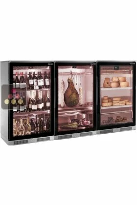 BRERA Combiné de 3 vitrines réfrigérées pour vins, charcuteries et fromages Budget ???? BRERA Combiné de 3 vitrines réfrigérées pour vins, charcuteries et fromages ???? -CALICE Magasin 7165 280 420
