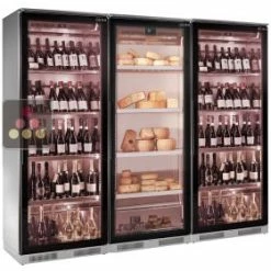 Sortie 🛒 BRERA Combiné de 2 caves à vin mono ou multi-températures et d'une vitrine réfrigérée de conservation des fromages 🔔