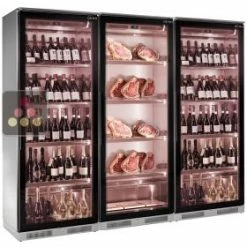 Offres 🎁 BRERA Combiné deux caves à vin de service et d'une vitrine réfrigérée de maturation des viandes 👍
