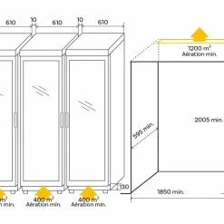 Tout neuf 💯 CALICE Combiné encastrable de 2 caves à vin, d'une cave à fromages et à charcuteries 👍