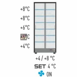 Nouveau 💯 CALICE DESIGN Combiné de 2 vitrines réfrigérées professionnelles pour vins, snacks et desserts - Pose libre - Façade droite 😉 -CALICE Magasin 7412 32517 800 600