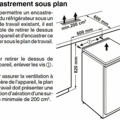 Nouveau â LIEBHERR PRO Table-top positif ventilĂ© encastrable sous plan - Epoxy Silver - 160L đ