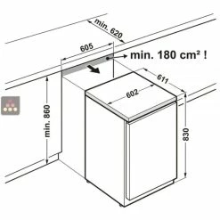 Vente flash đ„ LIEBHERR PRO Table-top positif ventilĂ© encastrable sous plan - 130L đ€©
