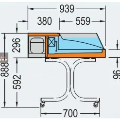 Meilleure vente đ„° TECNOX Comptoir rĂ©frigĂ©rĂ© posable ouvert pour self-service - Largeur 150cm - Vitrage droit đ