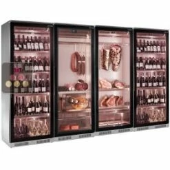 Acheter 💯 BRERA Combiné de 4 vitrines réfrigérées pour vins, charcuteries et maturation de viande 👍
