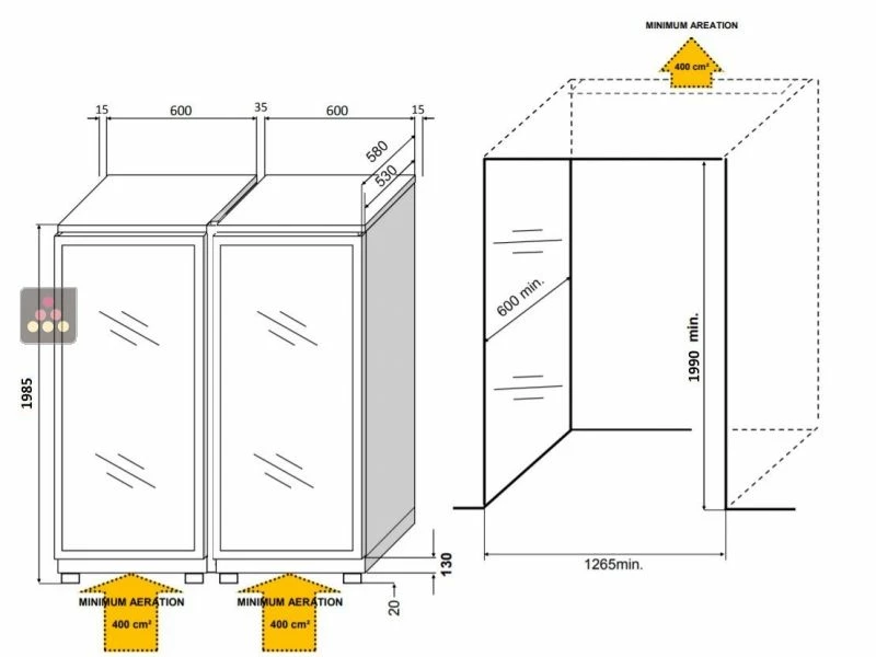 CALICE Combiné enchassable de 2 caves à vin, une cave à charcuterie et une cave à fromage - Bouteilles inclinées Coupon ???? CALICE Combiné enchassable de 2 caves à vin, une cave à charcuterie et une cave à fromage - Bouteilles inclinées ⌛ -CALICE Magasin 8364 36797 800 600