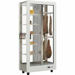 Grosses soldes ✔️ CALICE DESIGN Vitrine réfrigérée de présentation pour charcuteries et fromages - 4 côtés vitrés - Habillage bois ???? -CALICE Magasin 8379 36916 800 600