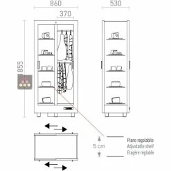 Grosses soldes ✔️ CALICE DESIGN Vitrine réfrigérée de présentation pour charcuteries et fromages - 4 côtés vitrés - Habillage bois 🎁