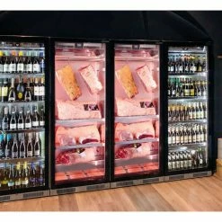Meilleur prix 🎁 BRERA Combiné de 2 vitrines réfrigérées pour vins et 2 vitrines de maturation de viande 👏