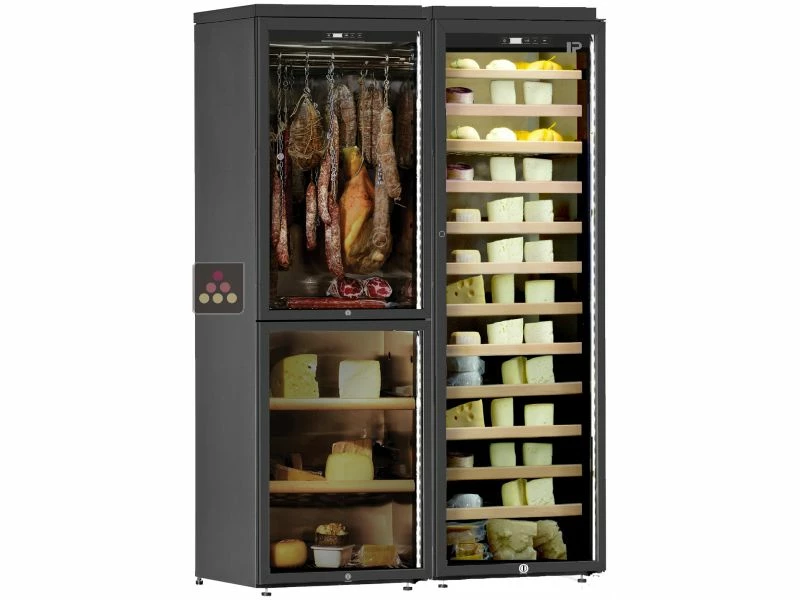 Grosses soldes 🤩 CALICE Combiné 3 températures : 2 caves à charcuterie et 1 cave à fromage - Pose libre - Clayettes coulissantes 🔥 3 Grosses soldes 🤩 CALICE Combiné 3 températures : 2 caves à charcuterie et 1 cave à fromage - Pose libre - Clayettes coulissantes 🔥