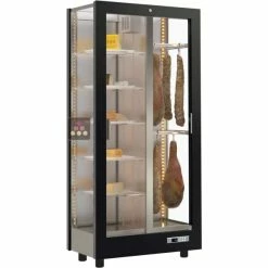 De gros 👏 CALICE DESIGN Vitrine réfrigérée de présentation pour fromages - 3 côtés vitrés - Habillage bois ⭐ -CALICE Magasin 8803 39098 800 600