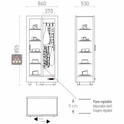De gros 👏 CALICE DESIGN Vitrine réfrigérée de présentation pour fromages - 3 côtés vitrés - Habillage bois ⭐