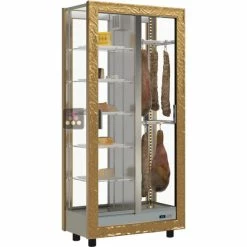 Bon marché ???? CALICE DESIGN Vitrine réfrigérée de présentation pour charcuteries - 4 côtés vitrés - Habillage bois ???? -CALICE Magasin 8806 39114 800 600