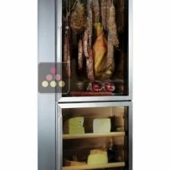 Le moins cher ⌛ CALICE Combiné 2 températures : cave à fromage et cave à charcuterie - Habillage Inox 😍