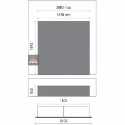 Le moins cher 👍 CALICE DESIGN Combiné encastrable de 2 vitrines réfrigérées professionnelles pour vins, charcuteries et fromages - Cadre droit ✨