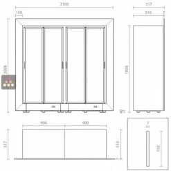 Vente flash đ CALICE DESIGN CombinĂ© encastrable de 2 vitrines rĂ©frigĂ©rĂ©es professionnelles pour vins, charcuteries et fromages - Cadre droit đ„ 10 Vente flash đ CALICE DESIGN CombinĂ© encastrable de 2 vitrines rĂ©frigĂ©rĂ©es professionnelles pour vins, charcuteries et fromages - Cadre droit đ„ -CALICE Magasin 8952 39895 800 600