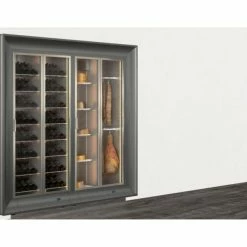 Sortie ???? CALICE DESIGN Combiné encastrable de 2 vitrines réfrigérées professionnelles pour vins, charcuteries et fromages - Cadre incurvé ???? -CALICE Magasin 8953 39919 800 600
