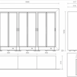Remise ???? CALICE DESIGN Combiné encastrable de 3 vitrines réfrigérées pour vins, charcuteries et fromages - Usage pro - Cadre droit ???? -CALICE Magasin 8954 39946 800 600