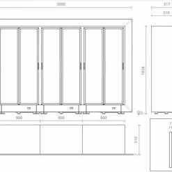 Budget ???? CALICE DESIGN Combiné encastrable de 3 vitrines réfrigérées pour vins, charcuteries et fromages - Usage pro - Cadre droit ???? -CALICE Magasin 8955 39948 800 600